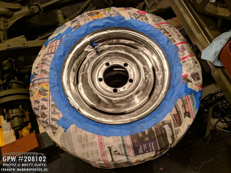 M38 Rim on a 600-16 Tire Wheel
