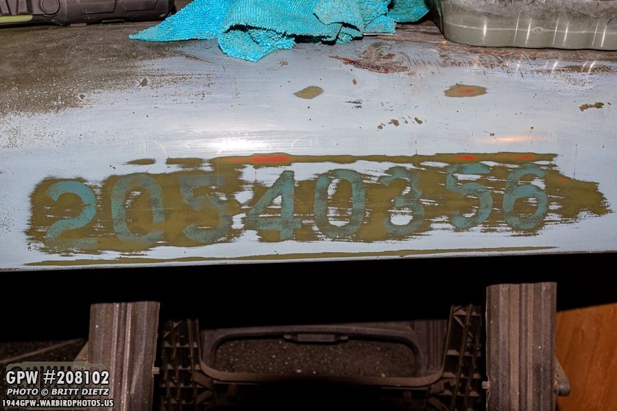 GPW #208102's Original Factory Numbers
