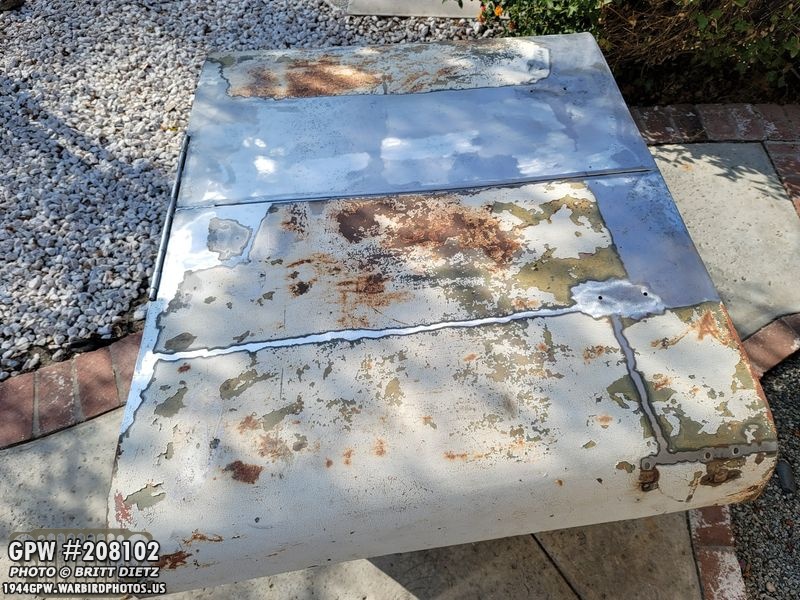 Original GPW hood being restored