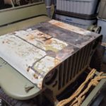 Unrestored GPW hood test fitting on the Jeep